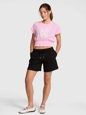 Szorty Campus Fleece Victoria's Secret Czarny
