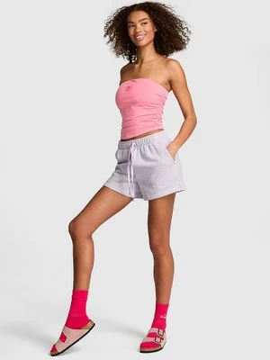 Szorty Campus Fleece z zawijanym pasem Victoria's Secret
