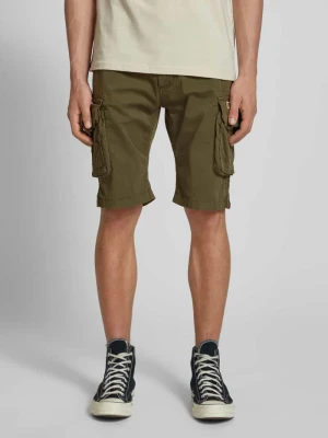 Szorty cargo o kroju regular fit z wyhaftowanym logo model ‘CREW SHORT’ alpha industries