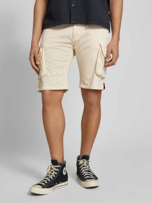 Szorty cargo o kroju regular fit z wyhaftowanym logo model ‘CREW SHORT’ alpha industries