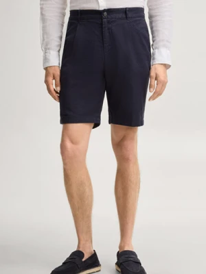 Zdjęcie produktu Szorty chino Dinghy z mieszanki lnu w kolorze granatowym JOOP!