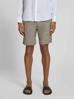 Szorty chino o kroju regular fit z mieszanki bawełny i lnu model 'BRODY' Selected Homme