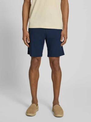 Szorty chino o kroju regular fit z mieszanki bawełny i lnu model 'BRODY' Selected Homme