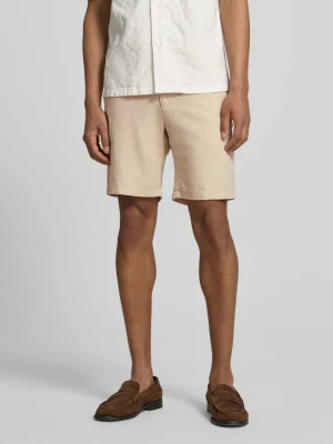 Szorty chino o kroju regular fit z mieszanki bawełny i lnu model 'BRODY' Selected Homme
