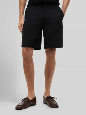 Szorty chino o kroju regular fit z wyhaftowanym logo Tommy Hilfiger Czarny