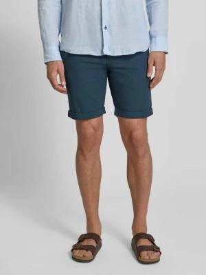Szorty chino o kroju slim fit z mieszanki bawełny model 'LUTON' Selected Homme Granatowy