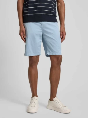 Szorty chino o kroju tapered z mieszanka bawełny Boss Jasnoniebieski
