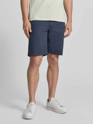 Szorty chino o kroju tapered z mieszanki bawełny model 'CHINO_TAPERED_DS_3S' Boss Granatowy