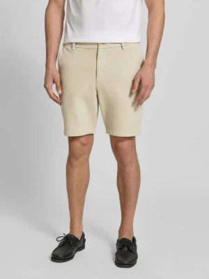 Szorty chino w kroju nowoczesny fit z mieszanka bawełny model 'KANE1' Boss Beżowy