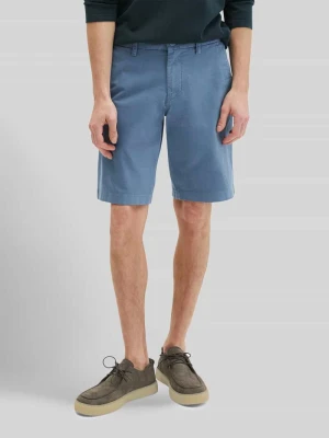 Szorty chino w kroju regular fit z mieszanki bawełny Marc O'Polo Niebieski