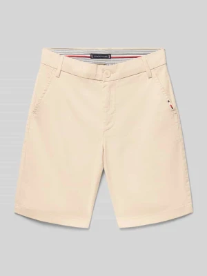Szorty chino w kroju regular fit z mieszanki bawełny Tommy Hilfiger Beżowy