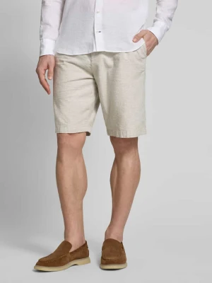 Szorty chinosy o kroju relaxed fit z mieszanki lnu i bawełny Tom Tailor Denim