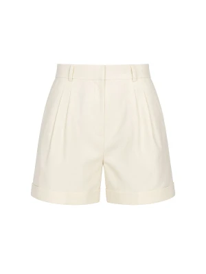 Szorty damskie z wysokim stanem White Riviera - ecru LAÏF