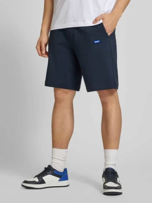 Szorty dresowe o kroju regular fit z czystej bawełny Model 'NASENSIO' Hugo Granatowy