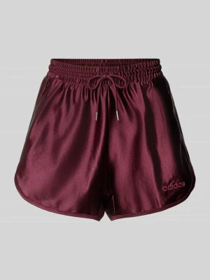 Szorty dresowe o kroju regular fit z elastycznym pasem Adidas Bordowy
