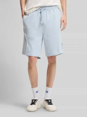 Szorty dresowe o kroju regular fit z mieszanki bawełny model 'NURAZORT' Hugo Blue