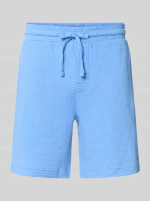 Szorty dresowe o kroju regular fit z mieszanka bawełny model 'AUSTIN' Hugo Niebieski