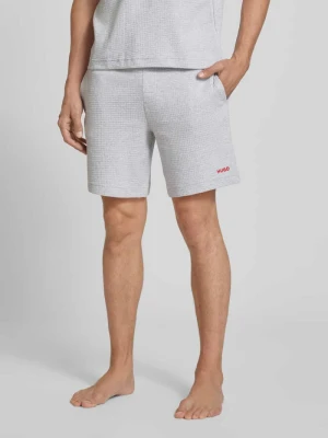 Szorty dresowe o kroju regular fit z mieszanka bawełny model 'AUSTIN' Hugo Średnioszary