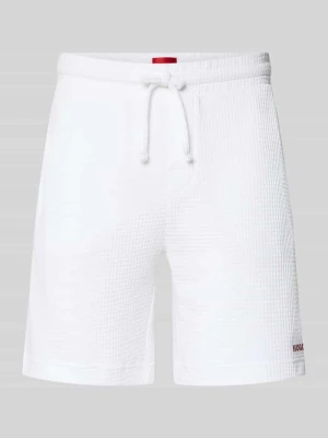 Szorty dresowe o kroju regular fit z mieszanka bawełny model 'AUSTIN' Hugo Biały