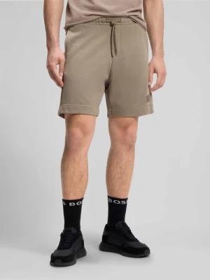Szorty dresowe o kroju regular fit z mieszanka bawełny model 'JT_SHORTS' Boss Piaskowy