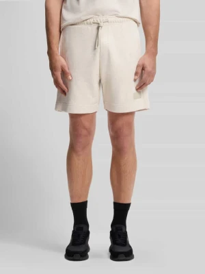Szorty dresowe o kroju regular fit z mieszanka bawełny model 'JT_SHORTS' Boss Złamany biały