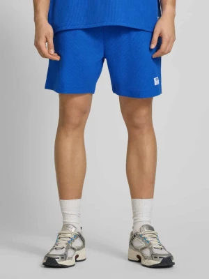 Szorty dresowe o kroju regular fit z mieszanka bawełny model 'NUWAFFLO' Hugo Blue