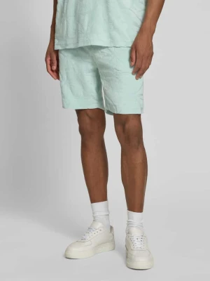 Szorty dresowe o kroju regular fit z mieszanki bawełny model 'SE_FLOWER' Boss Orange