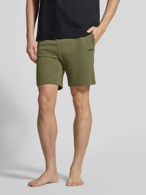 Szorty dresowe o kroju regular fit z mieszanki bawełny model 'WAFFLE SHORTS' Boss