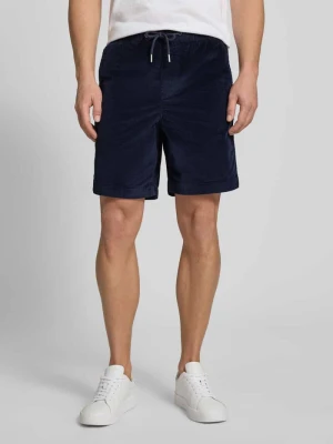 Szorty dresowe o kroju regular fit z mieszanki bawełny Selected Homme Ciemnoniebieski