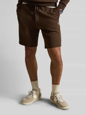 Szorty dresowe o kroju regular fit z mieszanki bawełny z haftowanym logo Polo Ralph Lauren Ciemnobrązowy