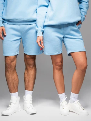 Szorty dresowe unisex ze ściągaczem w pasie – błękitne V8 OU-SRBC-0101
 -                                    M/L Ombre