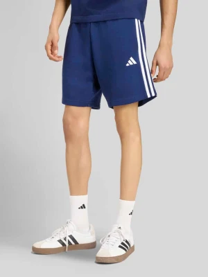 Szorty dresowe w kroju regular fit z czystej bawełny Adidas Ciemnoniebieski