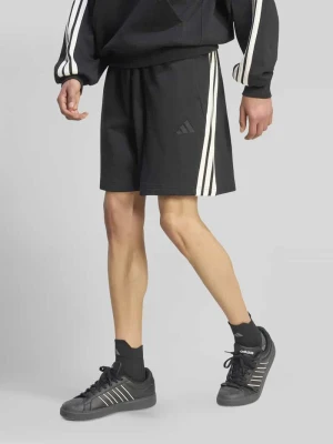 Szorty dresowe w kroju relaxed fit z czystej bawełny Adidas Czarny