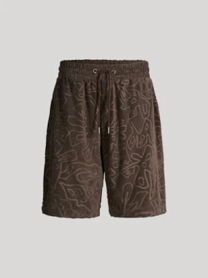 Szorty dresowe Wailoa w ciemnobrązowym wzorze Joop