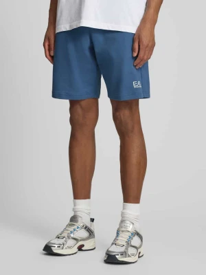 Szorty dresowe z logo i kieszeniami wpuszczanymi EA7 Emporio Armani