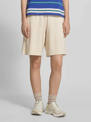 Szorty dresowe z wpuszczanymi kieszeniami i wyhaftowanym logo model 'FUXOW' American vintage