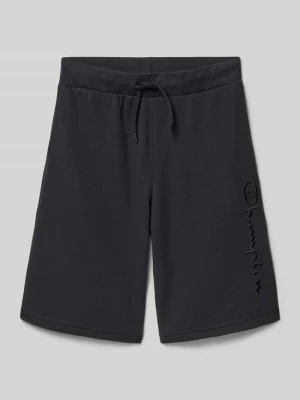 Szorty dresowe z wyhaftowanym logo i elastycznym pasem Champion