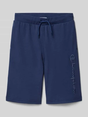 Szorty dresowe z wyhaftowanym logo i elastycznym pasem Champion