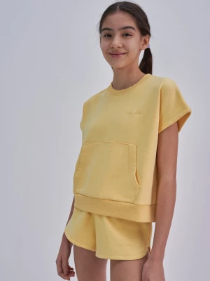 Szorty dziewczęce z bawełny ekologicznej żółte Filemka 200 BIG STAR