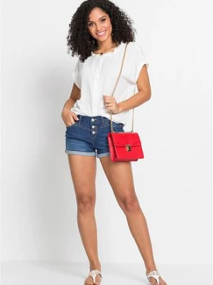 Szorty dżinsowe mid waist bonprix