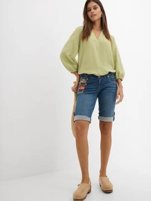 Szorty dżinsowe, mid waist bonprix