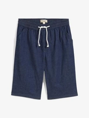 Szorty dżinsowe ze stretchem z gumką w talii, regular fit bonprix