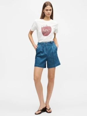 Szorty jeansowe A.p.c. niebieski