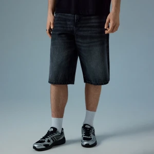 Zdjęcie produktu Szorty jeansowe baggy fit z motywem skrzydeł Y2K House