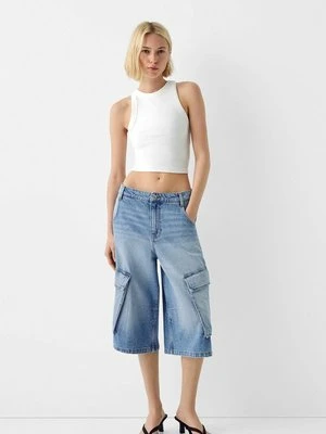 Szorty jeansowe Bershka