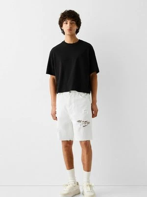 Szorty jeansowe Bershka