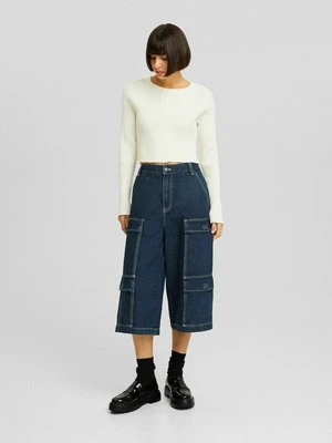 Szorty jeansowe Bershka
