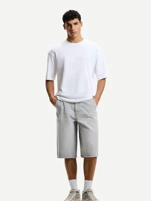 Szorty jeansowe Bershka szary