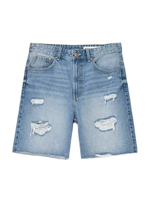 Zdjęcie produktu Szorty jeansowe Bershka jasnoniebieski denim