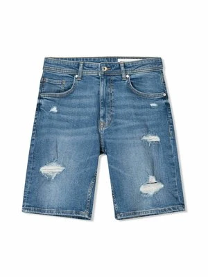 Szorty jeansowe Bershka jasnoniebieski denim